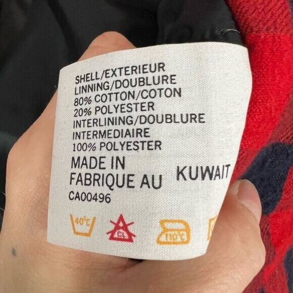 Vintage Hunters Club Men’s Large Buffalo Plaid Red Blue Full Zip Vest Jacket - Picture 11 of 13